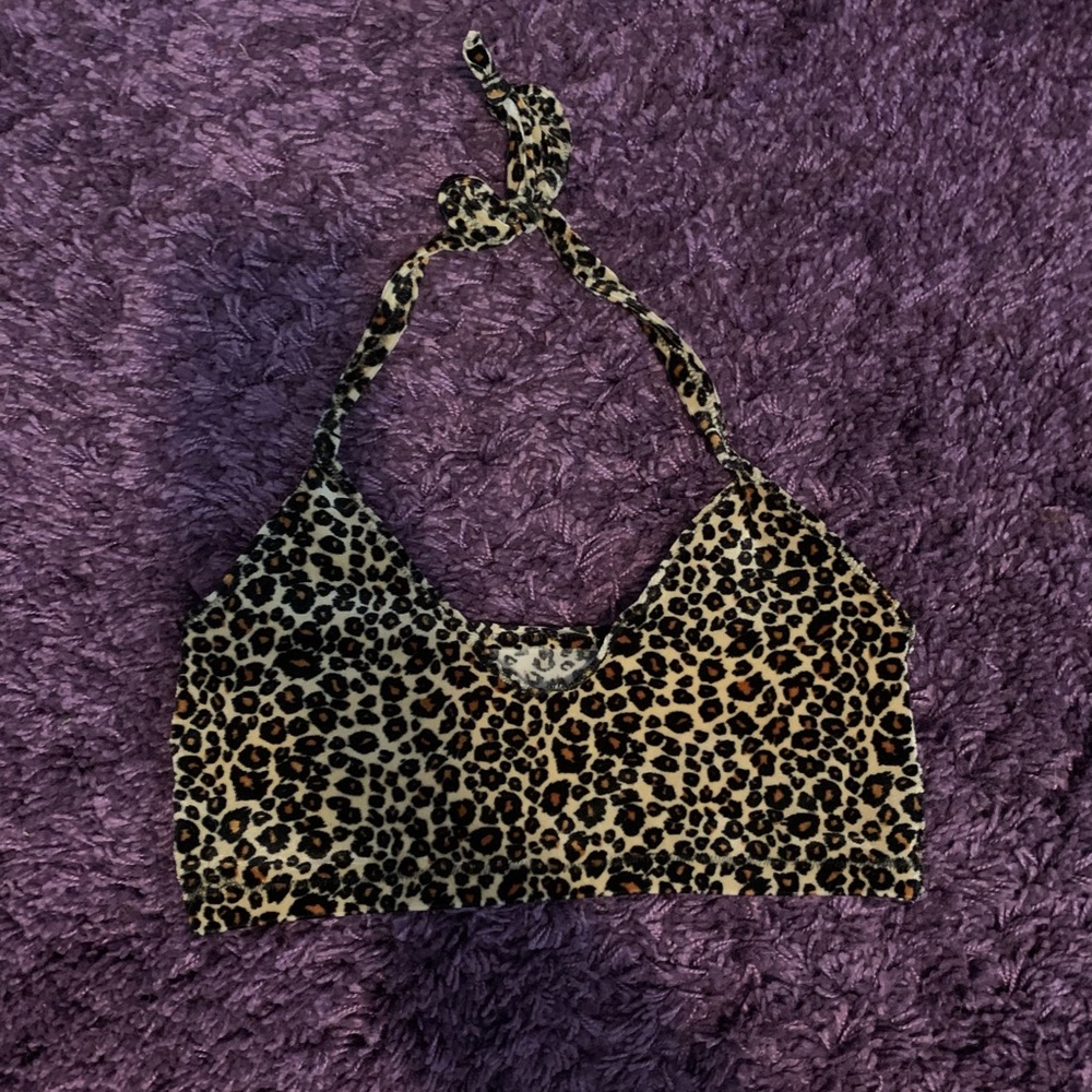 3 Wishes Ravewear - Cheetah Halter Top